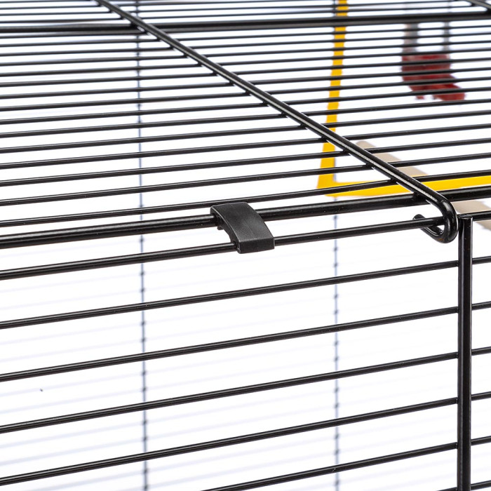 Клітка з підставкою CAGE PLANETA BLACK для канарок, хвилястих папужок та інших дрібних птахів 99,5 x 53 x h 171,5 cm