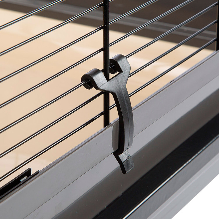 Клітка з підставкою CAGE PLANETA BLACK для канарок, хвилястих папужок та інших дрібних птахів 99,5 x 53 x h 171,5 cm