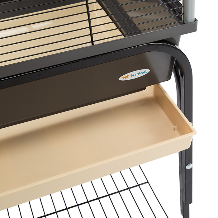 Клітка з підставкою CAGE PLANETA BLACK для канарок, хвилястих папужок та інших дрібних птахів 99,5 x 53 x h 171,5 cm