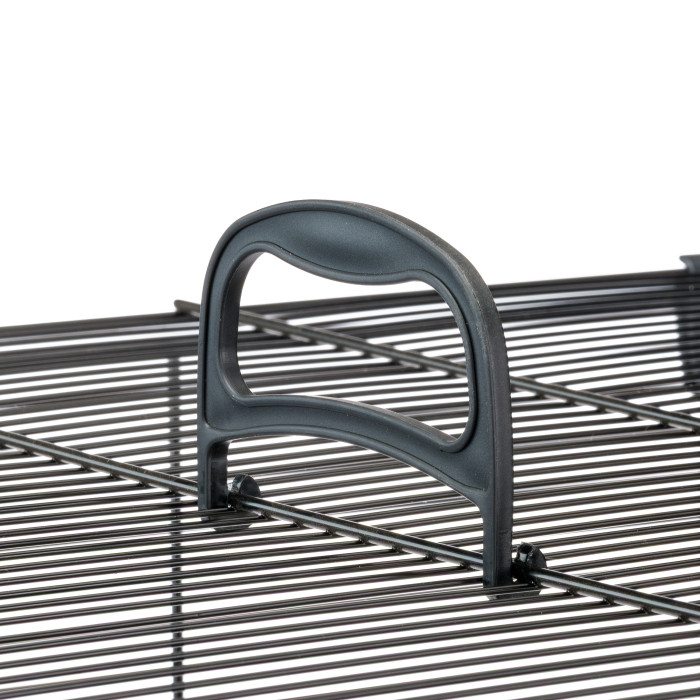 Большая клетка для канареек, попугаев и других мелких птиц PLANETA LARGE BLACK (в комплекте с колесами), 118 x 59 x 135 см