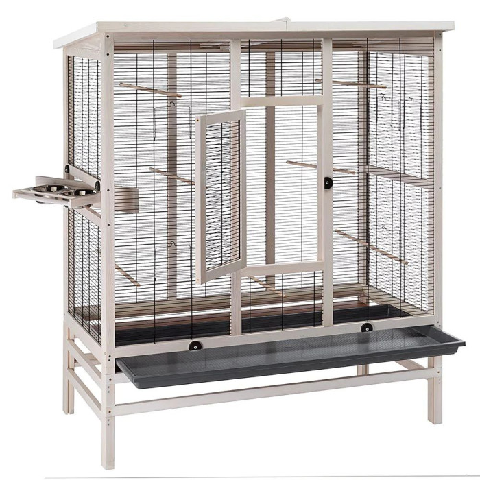Широкий вольер WILMA LARGE WOODEN AVIARY для канареек, попугаев и мелких попугаев 131,5 x 67 x h 153 cm