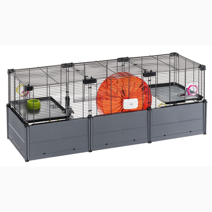 Клетка с аксессуарами для хомяков и мышей CAGE MULTIPLA HAMSTER LARGE BLACK 107,5 х 37,5 х 42 см