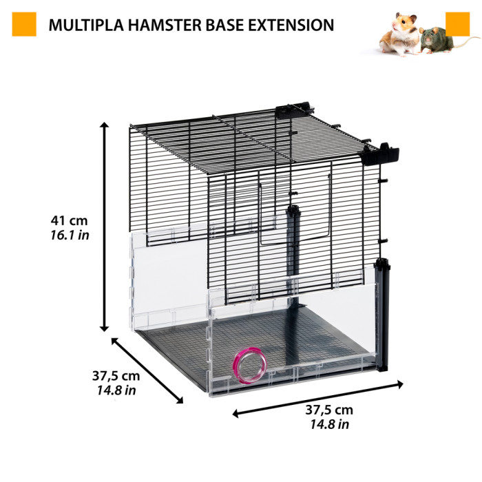 Дополнительный модуль для клетки MULTIPLA HAMSTER BASE EXTENSION 37,5 x 37,5 x h 41 см