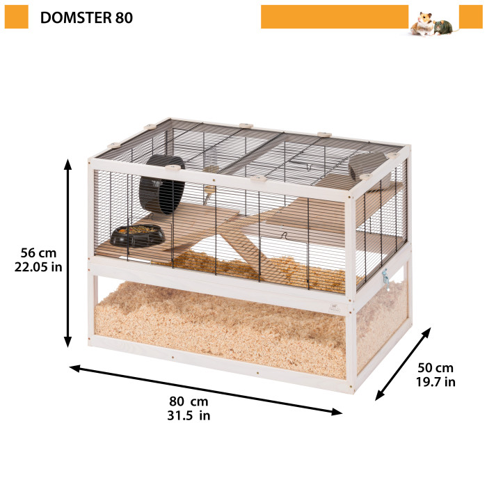 Деревянная клетка для мышей и хомяков DOMSTER 80 - 80 x 50 x h 56 cm