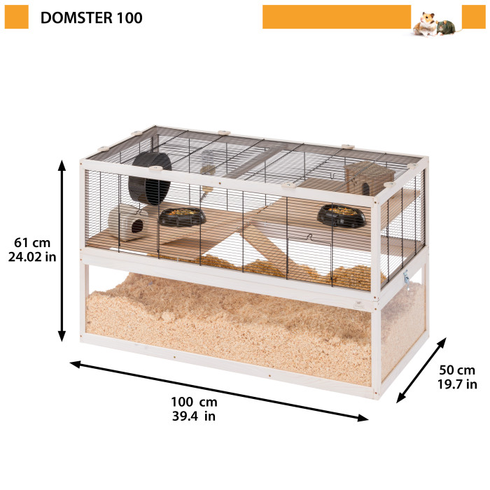 Деревянная клетка для мышей и хомяков DOMSTER 100 - 100 x 50 x h 61 cm