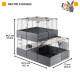 Модульная клетка CAGE MULTIPLA DOUBLE BLACK для кроликов и морских свинок с аксессуарами 107,5 х 72 х 96,5 см