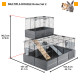Модульная клетка CAGE MULTIPLA DOUBLE BLACK для кроликов и морских свинок с аксессуарами 107,5 х 72 х 96,5 см