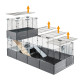 Модульная клетка CAGE MULTIPLA DOUBLE BLACK для кроликов и морских свинок с аксессуарами 107,5 х 72 х 96,5 см