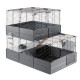 Модульная клетка CAGE MULTIPLA DOUBLE BLACK для кроликов и морских свинок с аксессуарами 107,5 х 72 х 96,5 см