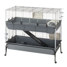 Двухэтажная клетка для кроликов CAGE RABBIT 120 DOUBLE с подставкой 118 x 58 x h 117 cm