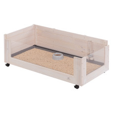 Деревянная клетка для морских свинок GUINNY 120, которую можно расширить и подключить к другим клеткам той же модели, 123 x 60 x h 44 cm