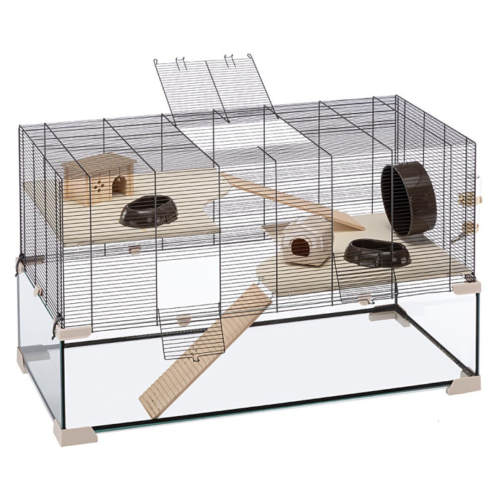 Скляна клітка для хом'яків CAGE KARAT 100, 98,5 x 50,5 x h 61,5 cm