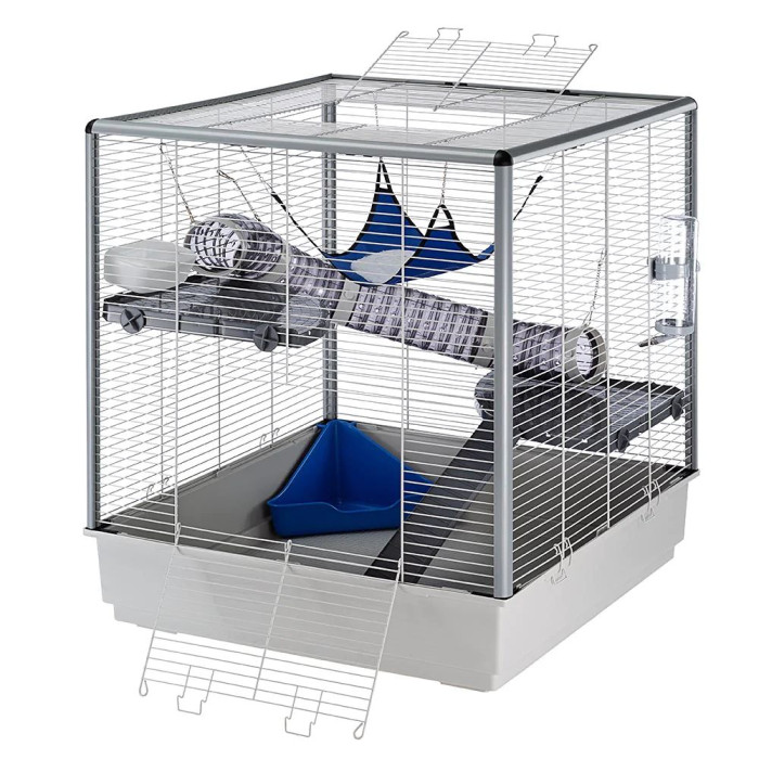 Широкая клетка для хорьков CAGE FURET XL GREY 80 x 75 x h 86,5 cm