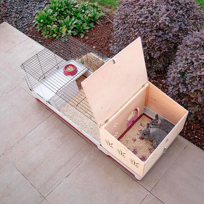 Клетка для кроликов с деревянным домиком CAGE KROLIK 140 PLUS 142 x 60 x h 50 cm