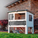 Двухэтажная пластиковая клетка для кроликов CAGE GRANDLODGE 140 GREY 134 x 73 x h 110 cm