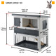Пластиковая клетка для кроликов CAGE GRANDLODGE 120 PLUS GREY 115,5 x 73 x h 117 cm