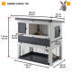 Пластиковая клетка для кроликов CAGE GRANDLODGE 140 PLUS GREY 134 x 73 x h 117 cm