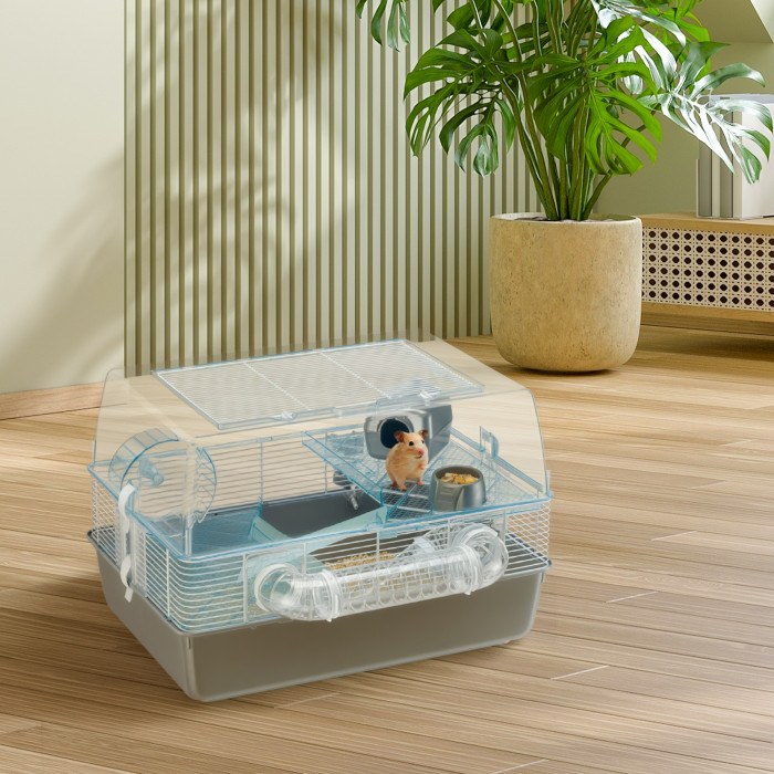 Трехэтажная клетка для хомяков CAGE DUNA FUN с игровыми туннелями 55 x 47 x h 37,5 cm