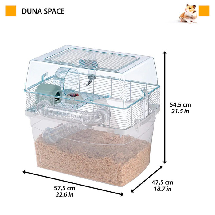 Модульная клетка для хомяков CAGE DUNA SPACE 57,5 x 47,5 x h 54,5 cm
