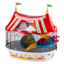 Клітка для хом'яків CAGE CIRCUS FUN BLACK з кольоровими наклейками 49,5 x 34 x h 42,5 cm