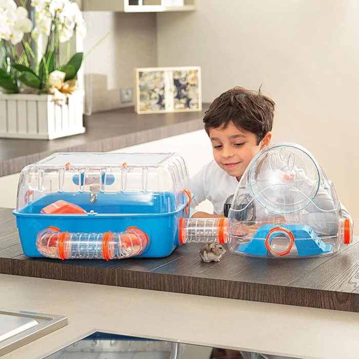 Клетка для хомяков CAGE COMBI 2 с мини-спортзалом 79,5 x 29,5 x h 26,3 cm