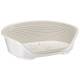 Пластиковий лежак SIESTA DELUXE 2 WHITE (білий) для собак та котів, 49 x 36 x h 17,5 cm