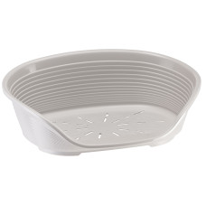 Пластиковый лежак SIESTA DELUXE 6 GRIGIA (светло-серый) для собак и кошек, 70,5 x 52 x h 23,5 cm