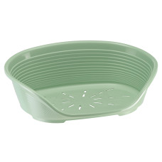 Пластиковый лежак SIESTA DELUXE 4 VERDE (светло-зеленый) для собак и кошек,  61,5 x 45 x h 21,5 cm