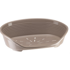 Пластиковый лежак SIESTA DELUXE 2 DOVE GREY (серо-бежевый) для собак и кошек, 49 x 36 x h 17,5 cm