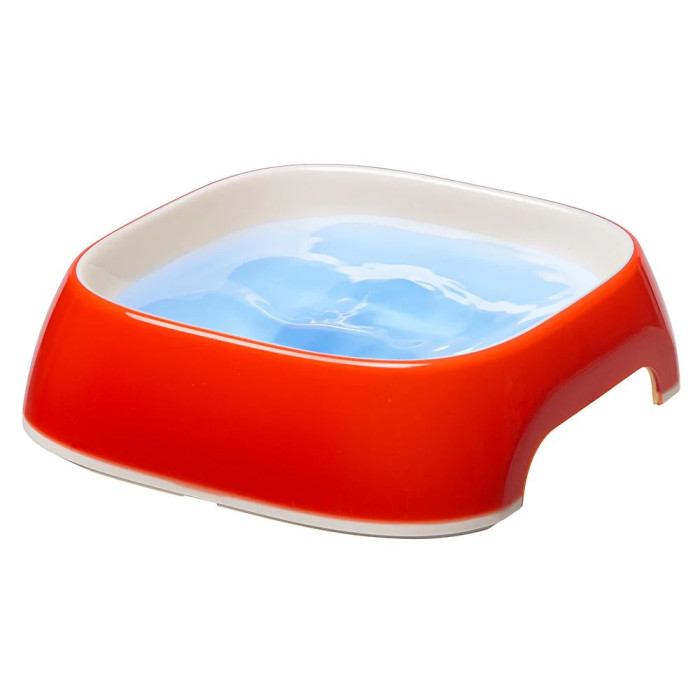 Пластиковая миска для собак и кошек GLAM LARGE RED BOWL