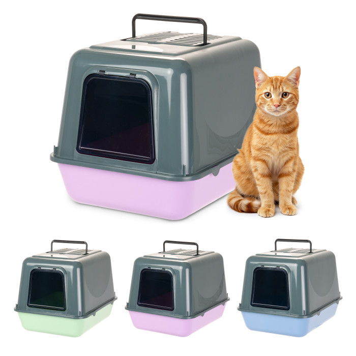 Закрытый туалет для кошек TOILET CLEAR CAT 20 Ferplast (39,5 x 52,5 x h 38 cm)