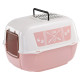 Закрытый туалет для кошек с рисунком TOILET HOME PRIMA DECOR PINK Ferplast, 39,5 x 52,5 x h 38 cm