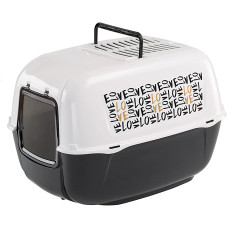 Закритий туалет для кішок із малюнком TOILET HOME PRIMA DECOR GOLD Ferplast, 39,5x52,5xh 38 cm