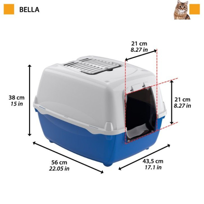 Туалет для больших кошек TOILET HOME BELLA RESTYLING Ferplast, 43,5 x 56 x h 38 cm