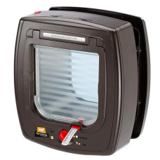 Дверка для кошек SWING MICROCHIP BROWN с системой считывания микрочипов