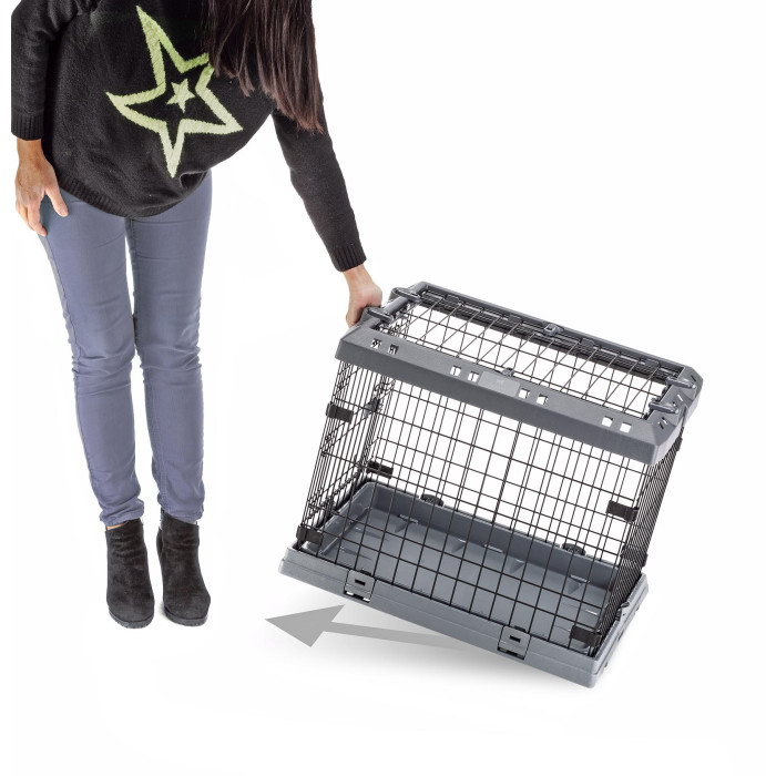 Складана клітка для собак з 2 або 3 отворами SUPERIOR 120 (118 x 77 x h 82,5 cm)