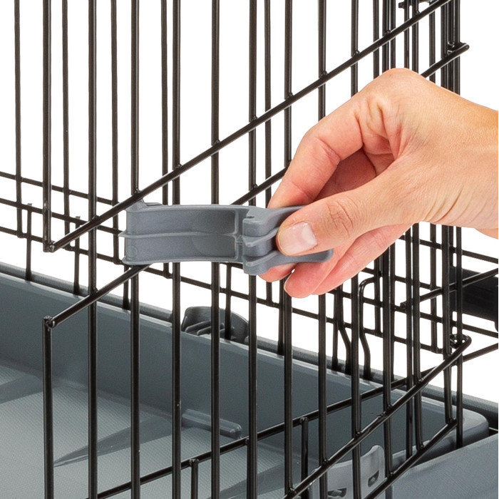 Складана клітка для собак з 2 або 3 отворами SUPERIOR 120 (118 x 77 x h 82,5 cm)