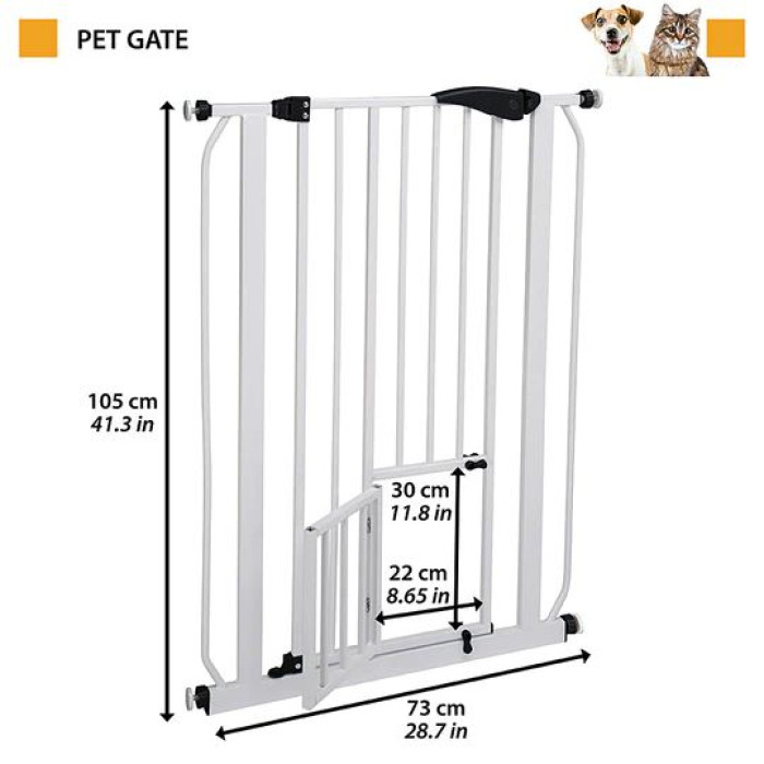 Дверка-перегородка для домашних питомцев PET GATE 73 x h 105 cm