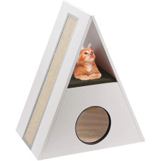 Деревянная мебель для кошек Ferplast CAT TREE MERLIN с когтеточкой и местом для сна 62 x 38,5 x h 72 cm