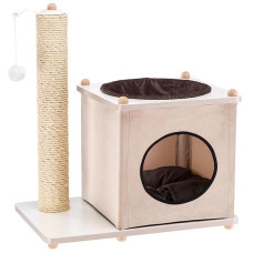 Когтеточка для кошек Ferplast CAT TREE YOSHI с колоннами из сизаля, игрушкой, спальным местом и гамаком 58 x 38 x h 64,5 cm