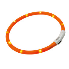 Миготливий LED нашийник для собак з USB-зарядкою NIGHT OVER-COLLAR, 50 см 