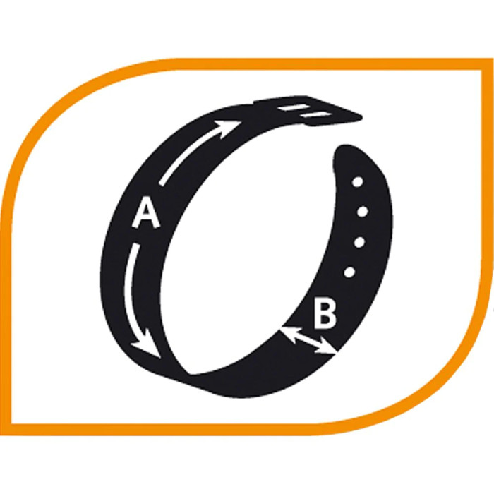 Ошейник для собак с мягкой подкладкой и застежкой с микрорегулировкой ERGOFLUO BLUE C25/60, A: 52-60 см B: 25 мм