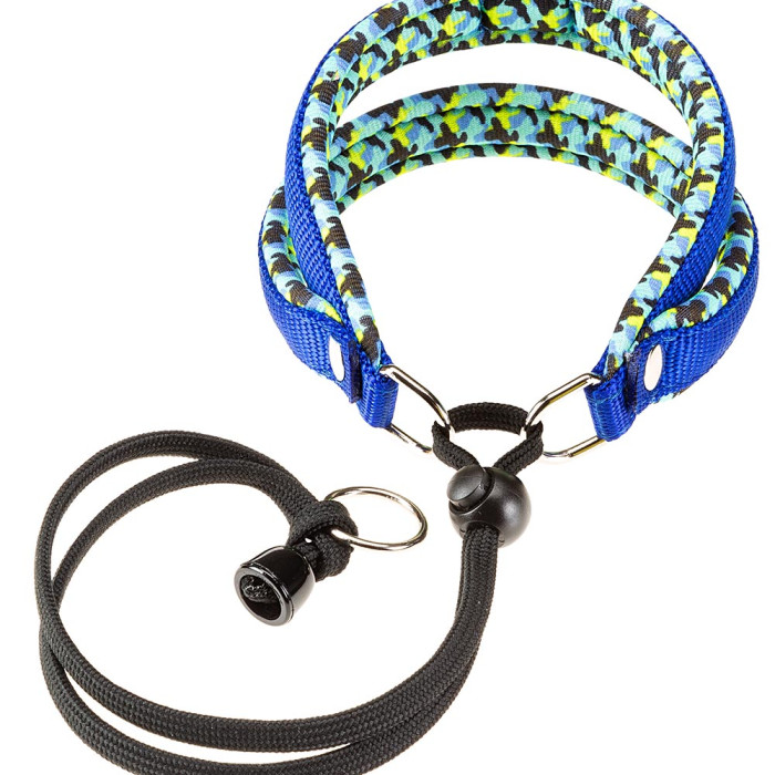 Ергономічна шлейка для собак з м'якою підкладкою та еластичною застібкою AGILA FANTASY BLACK 2 - A=B 32-50 см, 15 мм