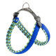 Эргономичная шлейка для собак с мягкой подкладкой и эластичной застежкой AGILA FANTASY BLUE 4 - A=B 44-52 cm, 20 mm