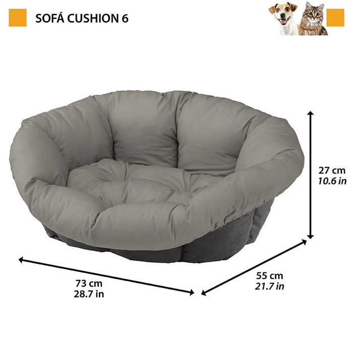 Подушка SPARE SOFA' 6 CITIES для пластикового лежака Ferplast Siesta Deluxe 73x55xh 27 cm