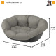Подушка SPARE SOFA' 12 DOVE GREY для пластикового лежака Ferplast Siesta Deluxe 114 x 83 x h 37 cm
