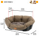 Лежак із подушкою SOFA' TWEED BROWN 2 (52 x 39 x h 21 cm)
