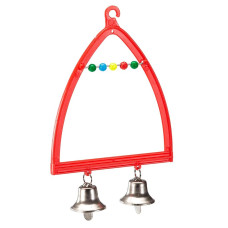 Пластиковые качели PA 4058 PLASTIC SWING BELLS для канареек и экзотических птиц 9,5 x h 14 cm