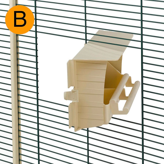 Поворотная кормушка для маленьких птиц BRAVA 6 FEEDER BEIGE 28,5 x 10 x h 13 cm