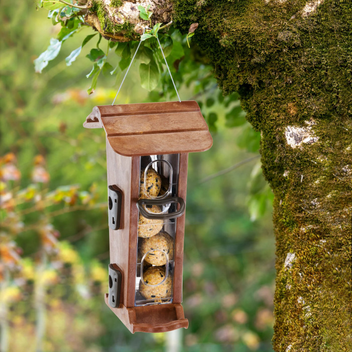 Уличная кормушка-домик для диких птиц JOK 21, 19 x 17,5 x h 32 cm